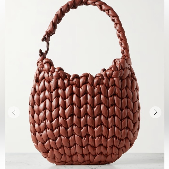 New Chloe Small Wooden C Crochet Sepia Brown Leather Hobo Bag - Picture 10 of 14